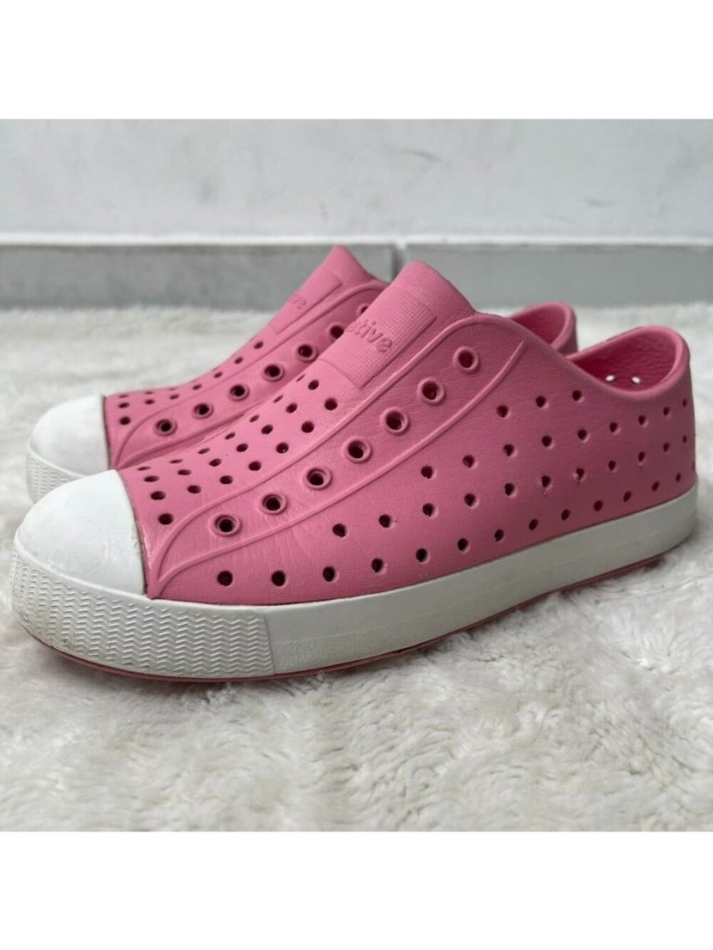 Native Shoes Jefferson Kids Slip On Sneakers Pink Size 2 Girls Youth